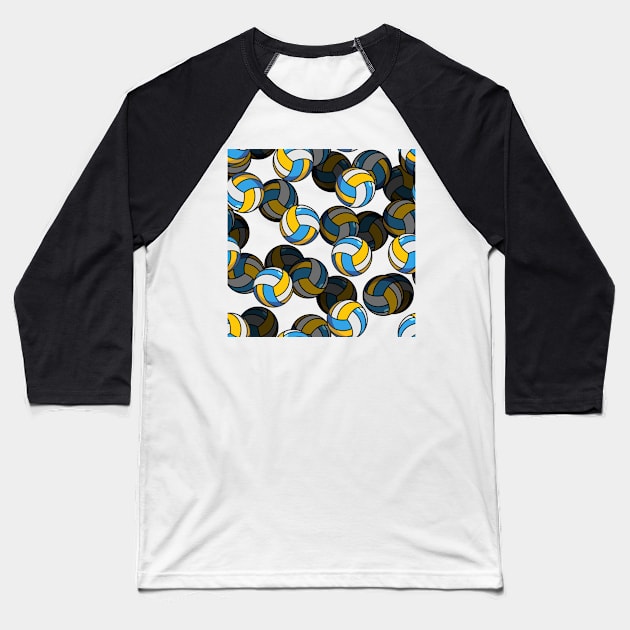 volleyball pattern Baseball T-Shirt by abahanom